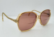 Vintage Quintet Brown Translucent Oval Horn-Rimmed Sunglasses FRAMES ONLY