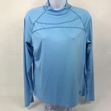 Novara Cycling Shirt Base Layer Size Large Blue Mock EUC