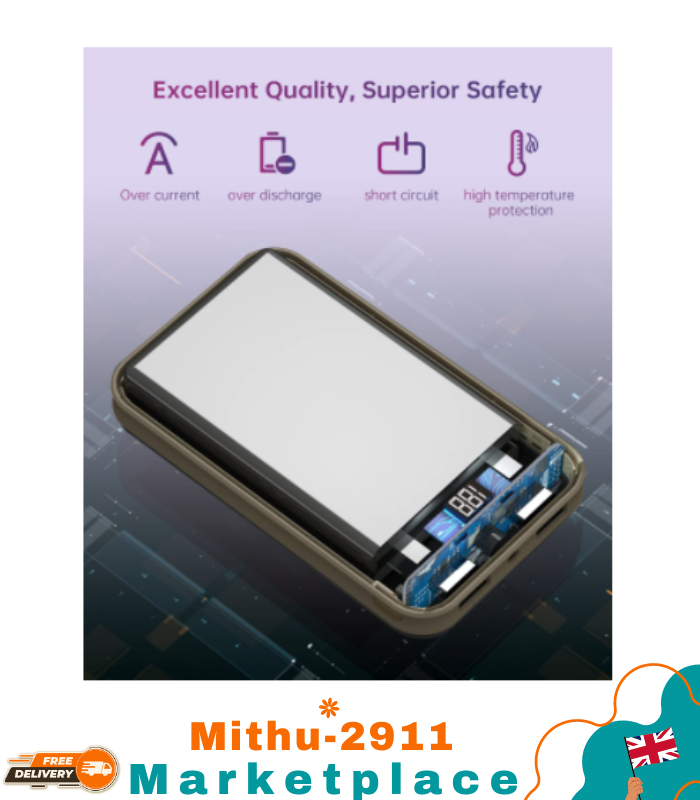 imuto 20000mAh Compact Portable Charger Power Bank External Battery