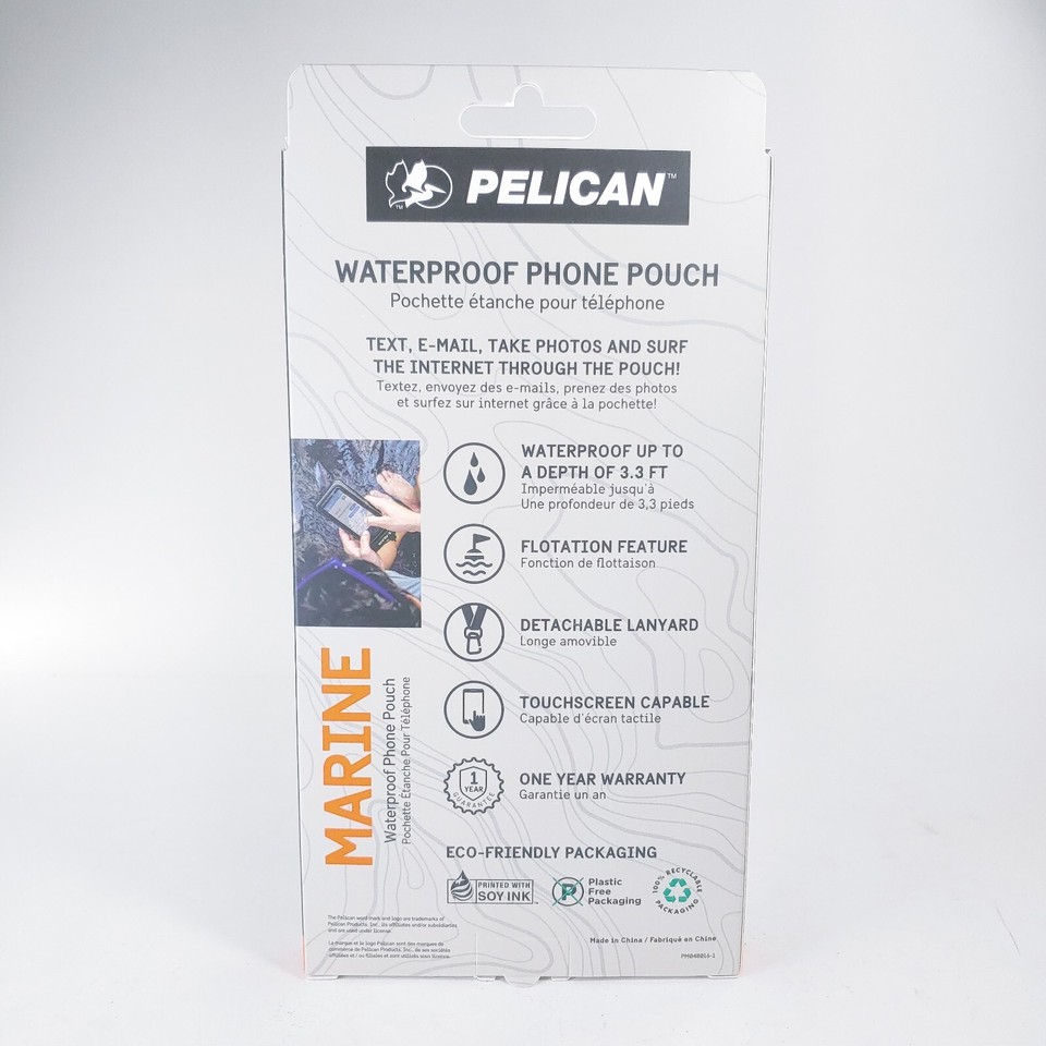 PELICAN Marine Series IP68 WATERPROOF FLOATING PHONE POUCH fits most