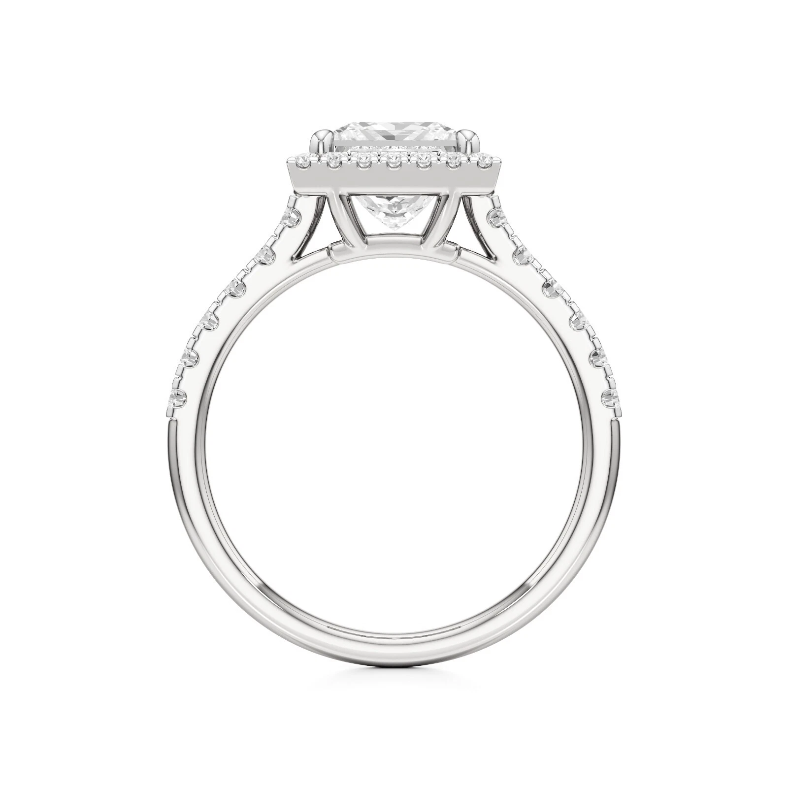 IGI Certified Diamond Ring 2.00ct F/VS1 14k Gold Princess Cut Lab Grown image-3