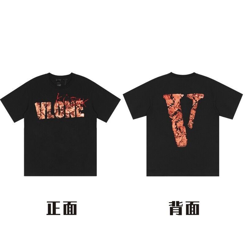Vlone 23SS Unisex Street Loose Casual Round Neck Printing Short Sleeved T- Shirt | eBay