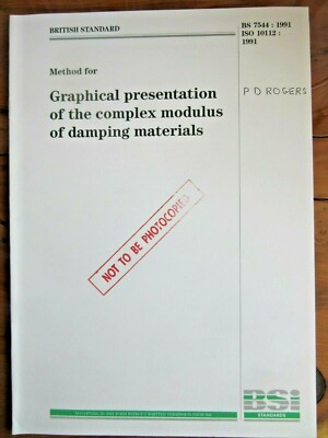 BS 7544:1991: Graphical presentation of the complex modulus of damping materials