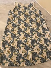 Uniqlo Tropical Print Tank Dress, Girls Sz 7-8 or 130 Very Cute! EUC
