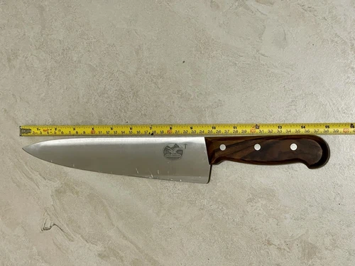 Vintage Victorinox Switzerland  10 inch Chefs Long Cooks Knife Rosewood Handle