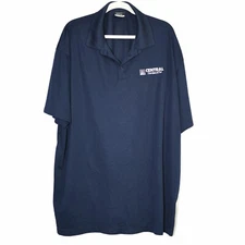 Gildan Central Garden & Pet Mens Dark Blue Polo Shirt Polyester Solid Size 4XL
