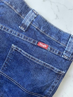 VTG Wrangler Carpenter  Men s Jeans W42 L32 Dark Blue Regular Made In Mexico