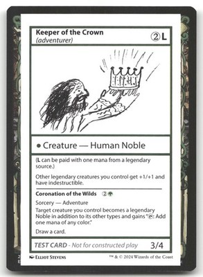Keeper of the Crown (adventurer) (NM) MB2 Playtest MB2PC Magic MTG
