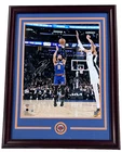 Jalen Brunson Signed 16x20 Framed Photo w/ coin vs Wemby NY Knicks Fanatics COA