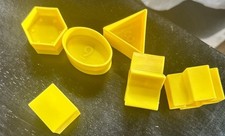 Tupperware Shape O Ball Toy Replacement 6 Pieces Shapes Yellow 3 4 6 8 9 10
