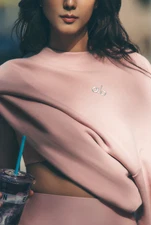 New AIo Yoga Women’s Accolade Crew Neck Pullover Long Sleeve Sweatshirt Casual