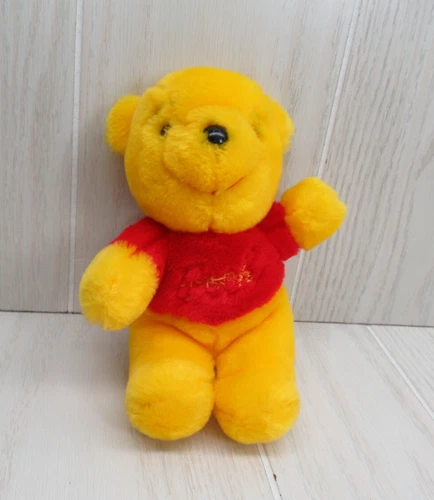 Sears Walt Disney vintage plush small Winnie the Pooh stitched red shirt sitting