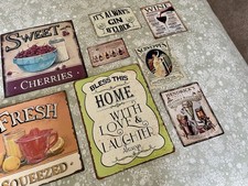  METALOWE TABLICE ŚCIENNE W STYLU VINTAGE 9 WSZYSTKIE RAZEM OKAZJA