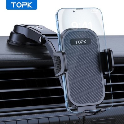 TOPK Phone Holder for Car Dashboard 2026 Upgraded Adjustable Cell Phone Mount