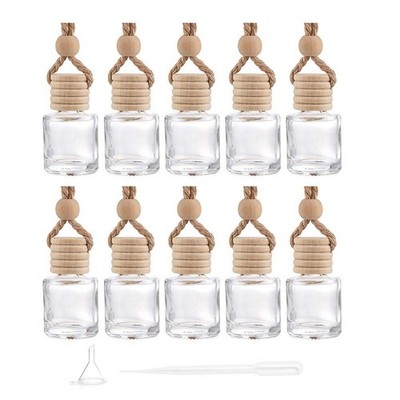10 Pcs Empty Hanging Car Air Freshener Perfume Bottle Refillable Diffuser Bottle