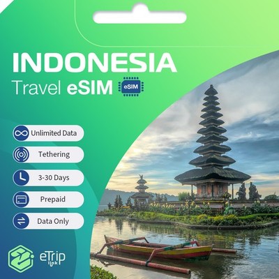 Bali & All Indonesia Travel eSIM | Unlimited Data Only Plan