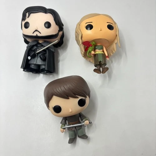 Funko Pop Game of Thrones Lot Jon Snow #07 Daenerys #03 Arya Stark #09 No Boxes