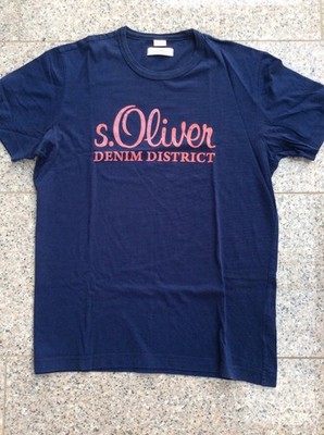 Oliver Shirt Gr. M Jugendliche Herrn Junge Kinder Blau Kurzarm