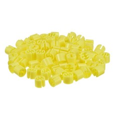 150pcs Clothes Hanger Markers Blank Tags Fit 3.5mm Rod Garment Yellow