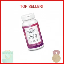 HERITAGE STORE Castor Oil Supplement 725 mg, Healthy Cleansing, Intestinal Balan