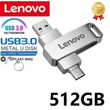 Lenovo USB 3.2 OTG Flash Drive USB-C Type-C Metal Memory Stick Pen Drive