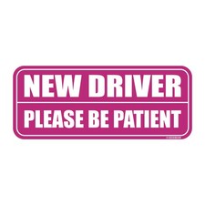 Pink New Driver Car Magnet, 8.7 x 3.5 inch, Reflective, Weather-Resistant