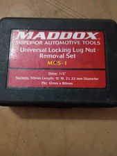 MADDOX SUPERIOR AUTOMOTIVE TOOLS Universal Locking Lug Nut Removal Set MC5-1