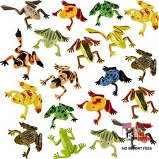 Pieces Plastic Frogs Toy Mini Vinyl Realistic Frog Decorations Fun Rain 12