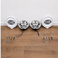 Pair Universal Hella Comet 500ff Driving Lamp White Spot Light Cover Bulb