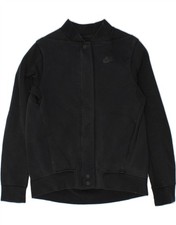 NIKE Womens Tracksuit Top Jacket UK 6 XS Black Cotton BP06
