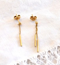 Boucles d'oreilles clou en OR 18K poinçon tête d'aigle 750 1.8g