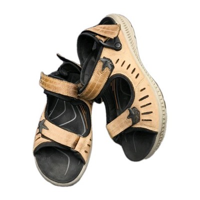 Ecco Yucatan Sandalen braun Yak Leder Wanderweg Größe UK 9 EU 43