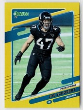 2021 Donruss #135 Joe Schobert Press Proof Premium Jacksonville Jaguars