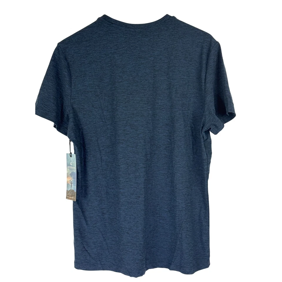 KYODAN Active Men's Heather Blue Short Sleeve Breathable Athletic T-Shirt - Image 3 of 4