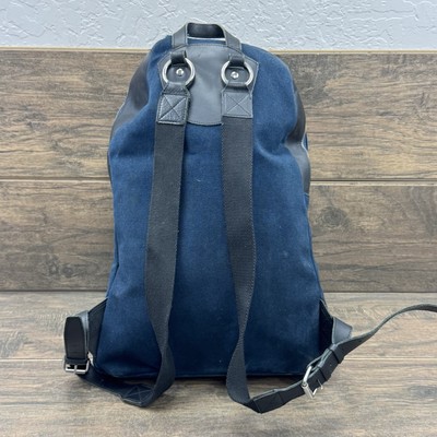 Sandqvist Backpack Alfons Canvas Blue Zip Top Commuting Travel