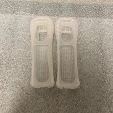 2 Nintendo Wii OEM Remote Controller Sleeve Silicone Rubber Grip Clear RVL-022