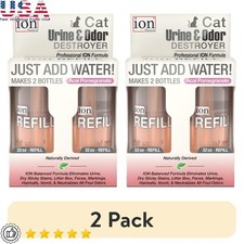 Cat Urine Odor Eliminator Refill Pack Non Toxic Deodorizer 32oz x2 Fresh Scent