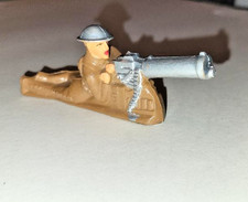 Barclay manoil 1930s vintage Machine Gunner 728 Laying Flat Soldier toy Figure