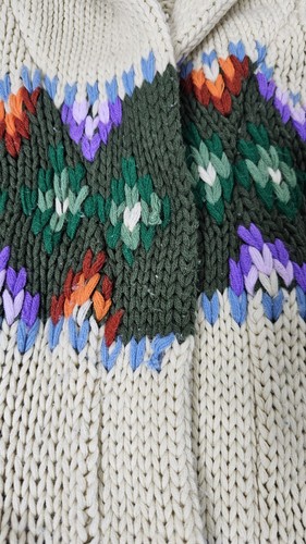 Vintage 1970s Acrylic Wrap Women’s Knit Cardigan Sweater Groovy Unique Boho - Picture 6 of 9