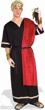 ADULT ROMAN SENATOR HALLOWEEN COSTUME W/ HEADPIECE, BELT AND ROBE