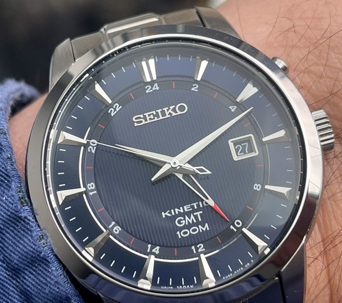 Seiko Kinetic Blue Men display picture 2