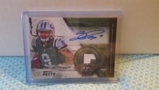 2015 Topps Fire Football Bryce Petty Auto Patch Rookie Card Jets # 276/400