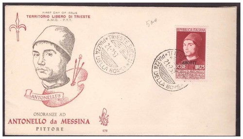 TRIESTE FDC VENETIA CLUB 1953 - ANTONELLO DA MESSINA NON VIAGGIATA - 第 1/1 張圖片