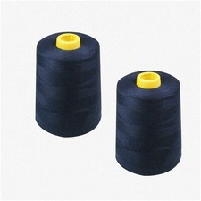 SergerPro 402 Navy Blue Polyester Sewing Thread - 2 Spools, 8000 Yards Each - Em