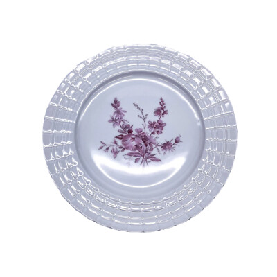 Vintage Lorenz Hutschenreuther Teller aus Porzellan mit Blumendekor