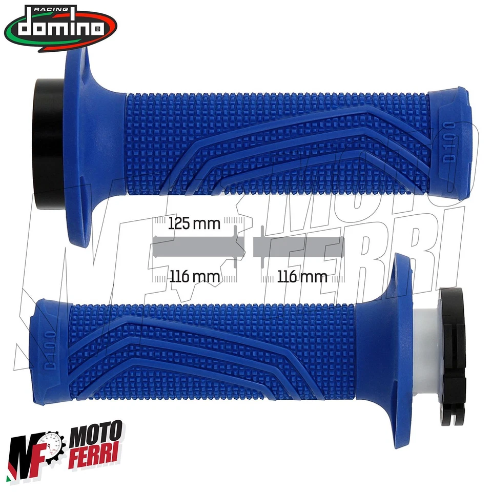 MF4163 - Domino D100 Blue Grips + Rings For Suzuki RMZ 250 / 450F (2016-2024) - Image 3 of 4