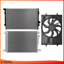 For 15-18 Volkswagen Golf Cooling Fan And Radiator A/C Condenser Assembly