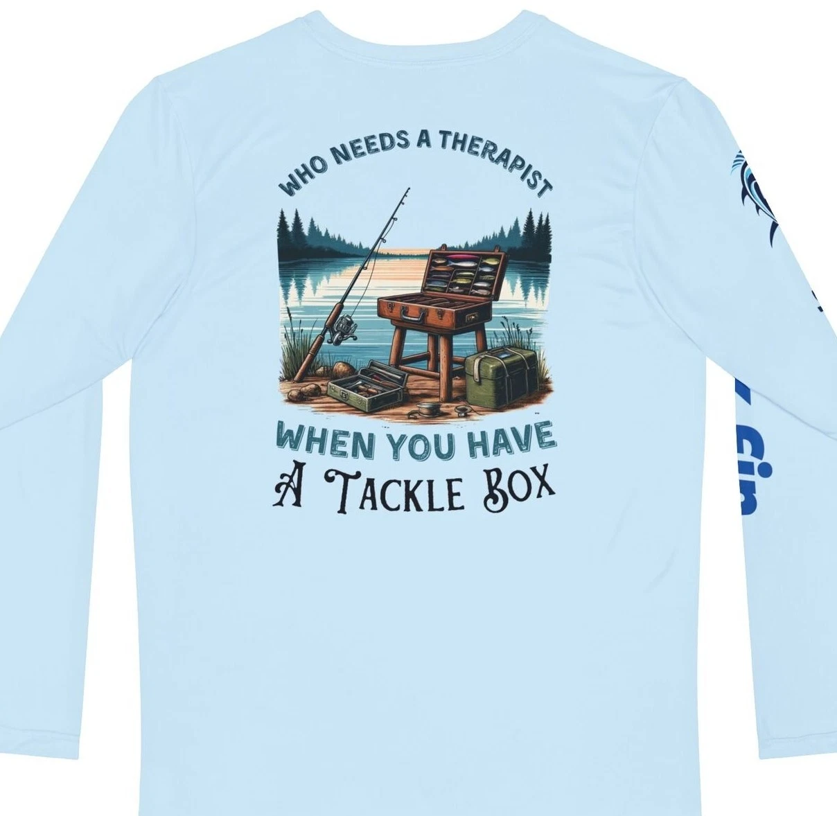 Kick Fin Sportswear Lightweight Moisture Wicking Long Sleeve Fishing T-Shirt