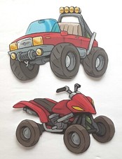 3D UPick Off Road Quad Jeep Scrapbook Card Embellishment 3619