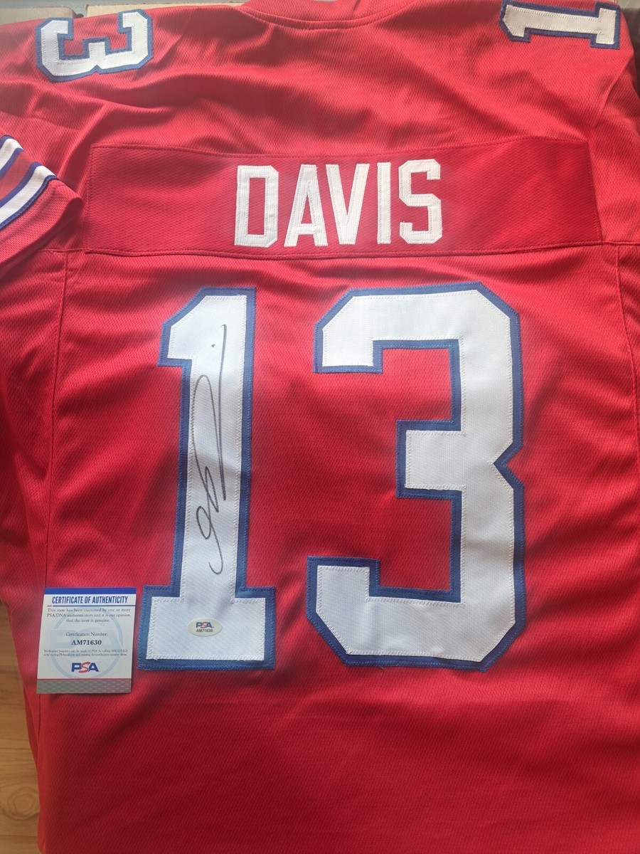 Gabriel Gabe Davis Buffalo Bills Signed Red Jersey PSA Autograph